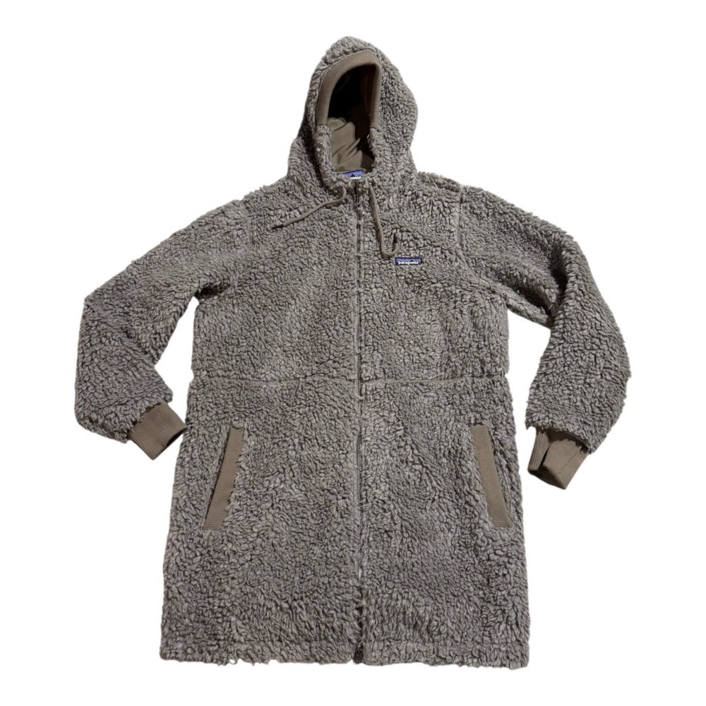 Patagonia Mesa Women’s Gray Sherpa Hooded Coat - Picture 2 of 8